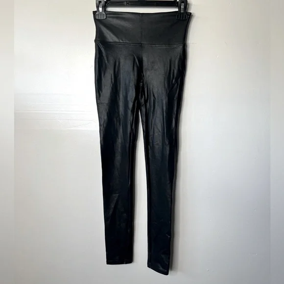 Spanx Faux Leather Black Leggings, S - Picture 5 of 10